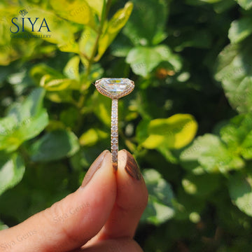 Radiant Cut Lab-Grown Diamond Ring 14K Gold Tulip Set Engagement Wedding Anniversary Ring